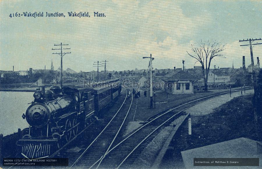 Postcard: Wakefield Junction, Wakefield, Massachusetts